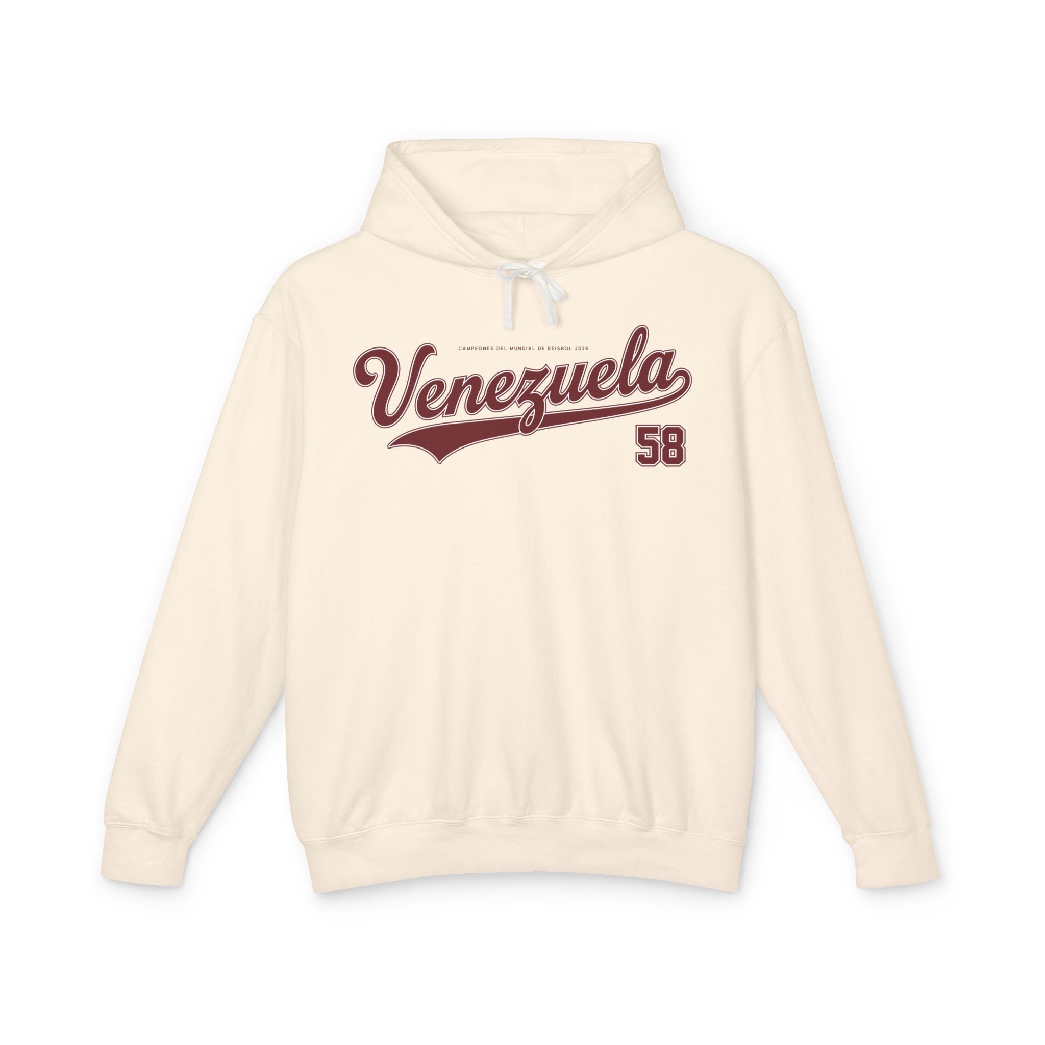 Venezuela Campeón Clásico Mundia de Béisbol 58 Hoodie — Retro Baseball-Style Pullover