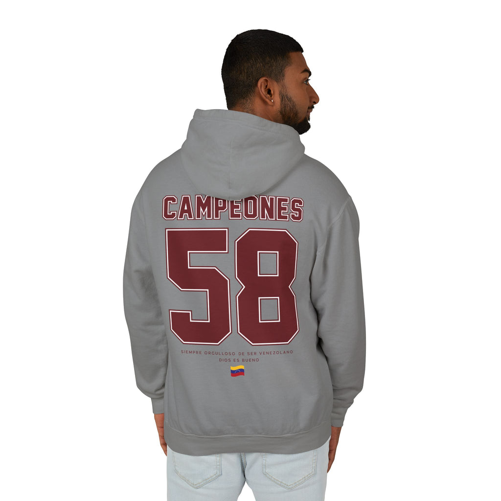 Venezuela Campeón Clásico Mundia de Béisbol 58 Hoodie — Retro Baseball-Style Pullover